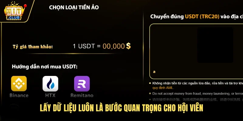 Lấy dữ liệu luôn là bước quan trọng cho hội viên